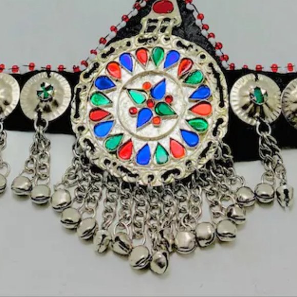 Handmade Matha Patti, Multicolor Afghan Headpiece, Statement Headpiece, main image 8